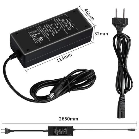 12 Volt LED Strip Power Supply 5 Amp 60 Watt Converter For DIY Lighting With 100 Volt To 240 Volt Input And 5.5 By 2.1 Millimeter DC Output