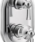 Wynford M-CORE 3-Series 2-Handle Shower Trim Kit with Integrated Transfer Valve, slick chrome finish, U232 or U362 compatible