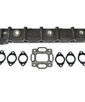 Top view of Exhaust Manifold For 5446704 5446705 3971505 3971431 Fits Cummins QSC8.3 6L8.9 Diesel Engine with gaskets included