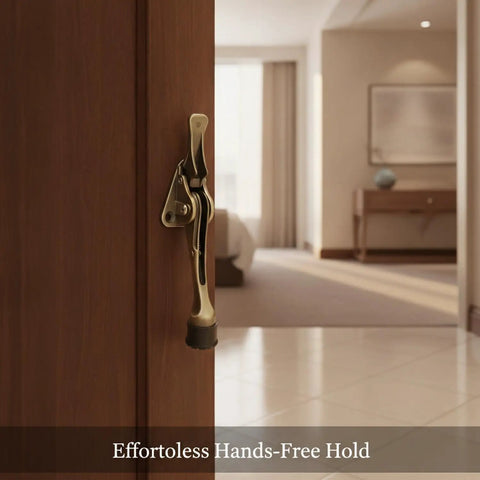 Foot Operated Door Stop For Hands Free Entryway Keeps Doors Open In Bedrooms Living Rooms And Offices Zinc Alloy Floor Holder