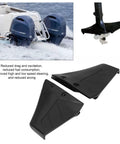 Abs Plastic Marine Hydrofoil Stabilizer Fin For Outboard Engines 4 To 50HP Plug And Play Boat Engine Hydro Stabilizer With Stainless Steel Bolts Reduces Drag And Improves Steering