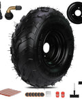 Go Kart Tire With Rim 16x8-7 Replacement For Coolster 110cc 125cc 150cc ATVs featuring accessories and repair tools