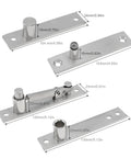 Heavy Duty Stainless Steel Door Pivot Hinge For Wood Doors Hidden 360 Degree Rotation Revolving Door Hardware dimensions
