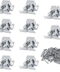 10 stainless steel cabinet catches with dual wheel spring loaded door latch lock, screws included, 50 pcs easy install hardware