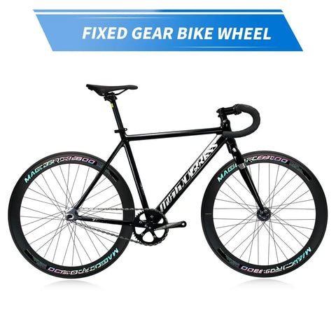 Fixed Gear Wheelset 700C Aluminum Alloy Rims 40mm 60mm Track Style Single Speed Front And Rear Wheels With V Brake 100mm Front 120mm Rear Lightweight