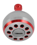 Upgrade Your Sea Fishing Game With This Premium Red Aluminum Alloy Power Knob Featuring Anti Slip Grip And 38mm Ergonomic Design For Sad Baitcasting Reels To Dominate Saltwater Adventures Today. front view red aluminum 38mm fishing reel power knob