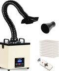 Solder Fume Extractor For PCB Soldering And Electronics Repair 105W Brushless Motor Delivers 155 CFM LED Remote Filter Alert