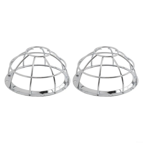 Rock Solid Iron Smoke Detector Guard With Slick Silver Mesh Anti Tamper Fire Safety Shield And Sprinkler Protection Cage Easy Install Ceiling 2 Pack Set, two durable silver mesh shields.