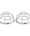 Rock Solid Iron Smoke Detector Guard With Slick Silver Mesh Anti Tamper Fire Safety Shield And Sprinkler Protection Cage Easy Install Ceiling 2 Pack Set