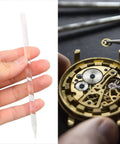 Pro Grade Watch Movement Installation Rod And Cleaning Stick Kit For Watchmakers, ABS Plastic Dial Repair Tool, Dual End Cleaning Rods, 140mm Length.