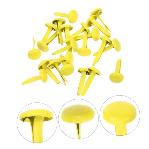 500 Pieces Scrapbooking Paper Fasteners Brads Clip Set For Photos And Cards And Paper Crafts Durable Vintage Style Scrapbook Embellishments For Creative Journaling And Card Making, yellow metal fasteners