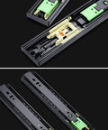 Three Fold Full Extension Drawer Slides With Push To Open Beefy Ball Bearing Runners Side Mount Rails 350mm components