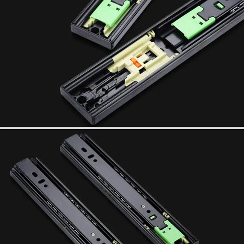 Three Fold Full Extension Drawer Slides With Push To Open Beefy Ball Bearing Runners Side Mount Rails 350mm components