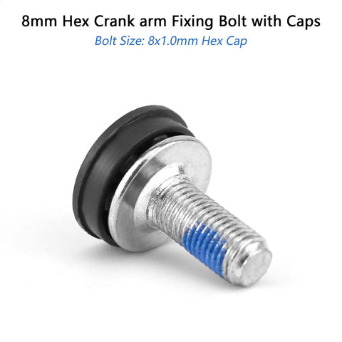8Mm Hex Crank Arm Bolts With Caps For Bicycle Square Hole Cranksets And Bottom Brackets Replacement Hardware Fits Suntour Prowheel