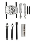 Heavy Duty 9 Piece Steel Separator Puller Tool Kit High Strength Bearing Removal Set For Cars And Trucks Extracting Pinion Gears Axle Drive Shafts And Front Rear Hubs Fast Cleaning Work Solid Steel Build It Gets The Job Done Amazing. 9-piece steel bearing puller kit with clamps, bolts, and separator block
