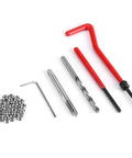 Top Notch 30 Piece Thread Repair Insert Kit With Precision Wire Helicoils For Stripped M5 Bolt Holes In Steel Cast Iron And Aluminum Engine Blocks Auto Shop Essential, drill bit tap and insert coil set