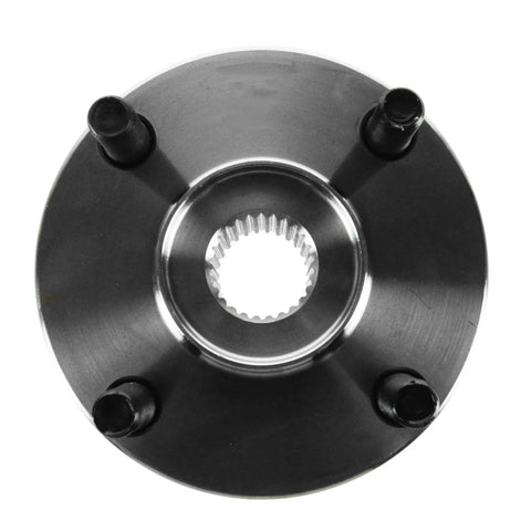 Front view of wheel hub from Front And Rear Wheel Bearing And Hub Kit Two Piece Set For Ford Escort 1991-2002 Mazda 323 1990-1994