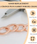 10 Pack 14mm Copper Oil Drain Plug Gaskets For Engine Seals And Oil Pan Crush Washers Replacement Kit High Temp High Pressure Leak Busting Automotive Sealing For Cars And Light Trucks