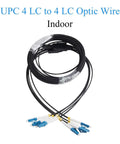 Top Notch Quad Lc Upc To Lc Upc Single Mode Fiber Patch Cord 80 Meter Indoor Extension Cable with flexible tight buffered jacket.