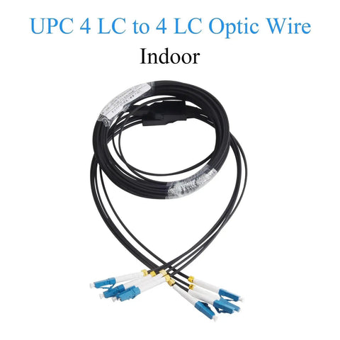 Top Notch Quad Lc Upc To Lc Upc Single Mode Fiber Patch Cord 80 Meter Indoor Extension Cable with flexible tight buffered jacket.