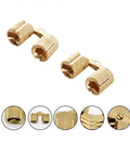 Concealed Barrel Hinges Copper 8mm to 18mm for Cabinets and Furniture, showing cylindrical copper design and smooth hardware detail