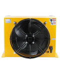 Front view of Beefy Industrial Air Cooling Unit With Hydraulic Oil Cooler Radiator AH1417T DC24V For Heavy Duty Equipment