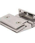 304 Stainless Steel Glass Door Hinge Single Side Mount For Tempered Glass Rust Buster Build, detailed view showing mounting plate.