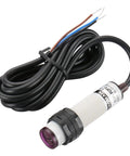 Retroreflective Photoelectric Sensor Switch E3F R2P2, 10-30V DC, PNP NC Output, 2M Sensing Range with 3-Wire M18 Thread and cable