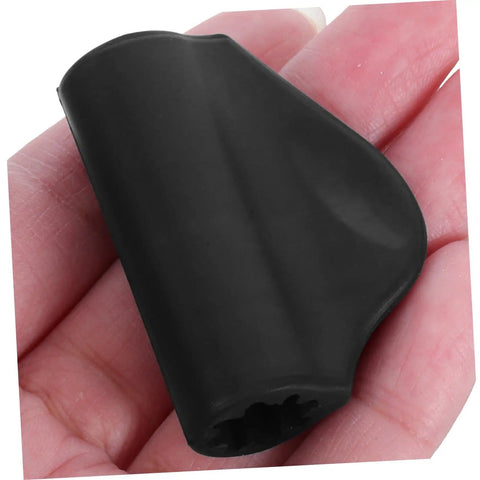 Close-up of black rubber sleeve from Steam Pipe Rubber Sleeve Replacement Kit For Old Parts No Sweat Install in hand