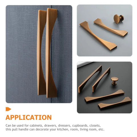 Vintage Coffee Bronze Zinc Alloy Cabinet Handles 2 Pack Drawer Pulls for furniture applications and DIY renovations.