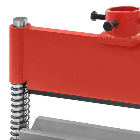 Rugged 12 Inch Press Brake Attachment For Hydraulic Shop Presses With 90 Degree Bend Angle And Heavy Duty 3/16 Inch Sheet Steel Capacity Plus Dual Spring Mechanism For No Sweat Workshop Builds Anywhere