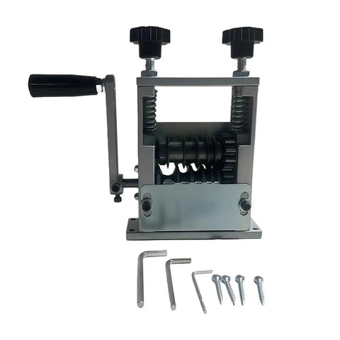 Heavy Duty Multiple Hole Cable Stripper For Electric Wire Stripping, compact design with adjustable jaws and included tools.
