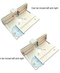 Built Tough Metal Router Table With Heavy Duty Aluminum Top Plate And No Sweat Lift System Adjustable Angle Guide detail of movable angle guide and adjustable features.