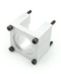 CNCTOPBAOS aluminum Nema23 motor mounting bracket with square base and circular bore; includes four screws