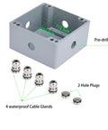 industrial explosion-proof junction box with cable glands and hole plugs, ideal for rugged electrical installations