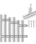 Stainless Steel Cabinet Drawer Handles 224mm Long, Universal Furniture Hardware For Kitchen Cabinets And Drawers, Easy Install, screws included