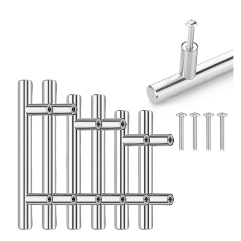 Stainless Steel Cabinet Drawer Handles 224mm Long, Universal Furniture Hardware For Kitchen Cabinets And Drawers, Easy Install, screws included