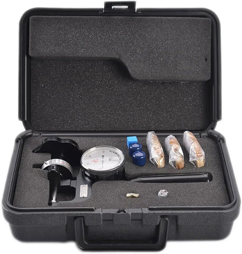 Compact Portable Rockwell Hardness Tester With Micrometer Style Operation Delivers Field Ready Precision Under ISO 6508 And ASTM E110 Compliant Lightweight 0.8 Kg For Quick Material Checks On The Shop Floor, in foam case