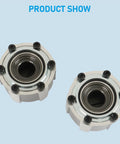 Set Of 2 Wheel Manual Locking Hubs 28 Spline Replacement For Nissan D21 Frontier Pathfinder Titan Xterra Pickup 1990 To 2004 Fits Base SE XE 1990 1994 1998 2004 Models top view