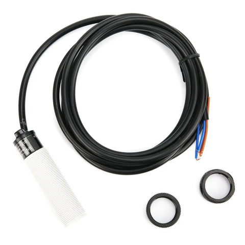 Inductive Proximity Switch With 8mm Sensing Distance 90 250VAC Capacitive Approach Sensor Three Feet Power Cord Durable ABS Housing