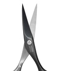 Self Sharpening Titanium Coated Nail Cutter Scissors For Pro Manicure, High Carbon Steel Durability, close-up on open blades