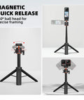 21 Inch Grab And Go Portable Selfie Stick Tripod With Quick Release Magnetic Lock for X5 Ace Pro 2 and 360 Action Cameras