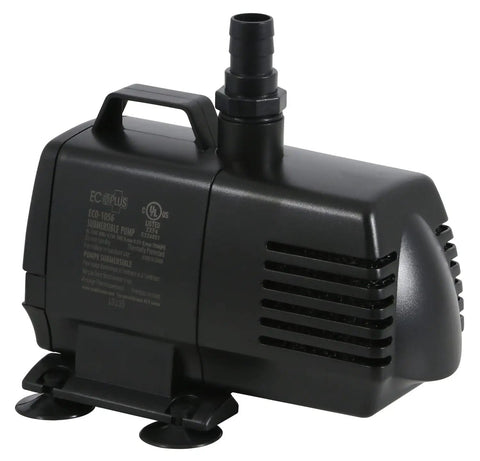 Fixed Flow Water Pump For Aquariums Ponds Fountains And Hydroponics 1083 GPH 89 Watt UL Listed Submersible Or Inline Install