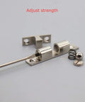 70mm Ball Catch Set Of 5 Solid Brass Chrome Plated Adjustable Double Ball Tension Roller Latch Hardware Fittings For Cabinets Closets Furniture Doors With Screws, chrome finish
