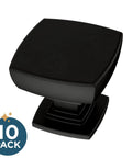 Square Matte Black Cabinet Knobs For Dressers Drawers Kitchen Cabinets Vanities And Closets One And One Eighth Inch Metal Hardware Durable Finish Pack Of Six Parow Next Level Weekend Upgrade top view