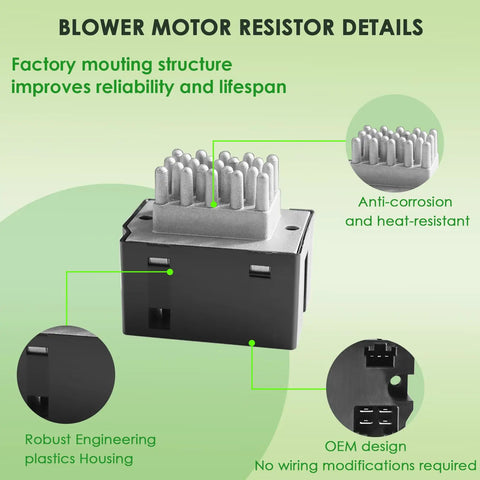 Hvac Heater Blower Motor Resistor For Hyundai Santa Fe Sonata Optima Hybrid And Soul Ev 2011 To 2020 direct OEM design with robust housing