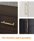 Gold Cabinet Pull Handle 192mm Center Zinc Alloy Drawer Pull on cabinets and drawers