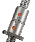 Close-up of Beefy DFU1605 Ball Screw With Double Nut BK12 BF12 End Machined for CNC Engravers, showcasing the screw threading.