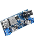 Dual USB 5V 5A Buck Converter Module From 9-36V Input To 5V USB Output 30W Max Step Down DC-DC Regulator Board With USB And Terminal Ports