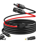 Solar Panel Extension Cable MC4 To 8mm DC Connector 6.6 Feet 12AWG Plus 14AWG Solar Charge Cable With DC7909 To DC8020 Or DC5525 Connector